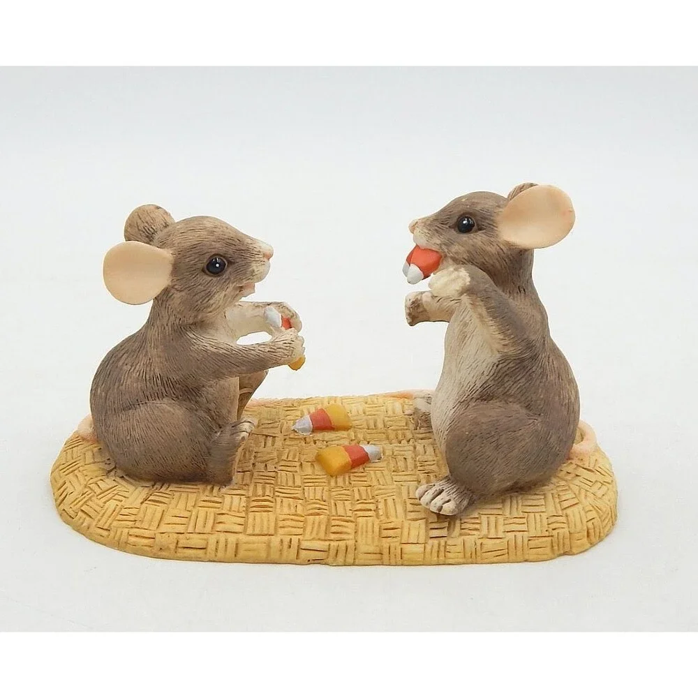 Charming Tails Candy Corn Vampire Figurine Mouse 85-607 Silvestri Vtg
